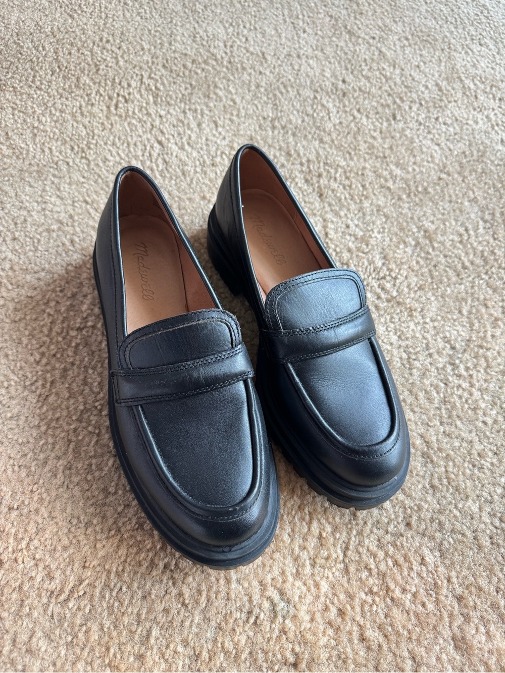 Madewell The Bradley Lugsole Loafer Leather Black 8